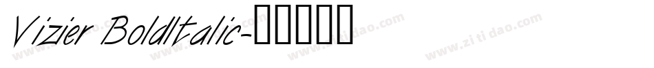 Vizier BoldItalic字体转换